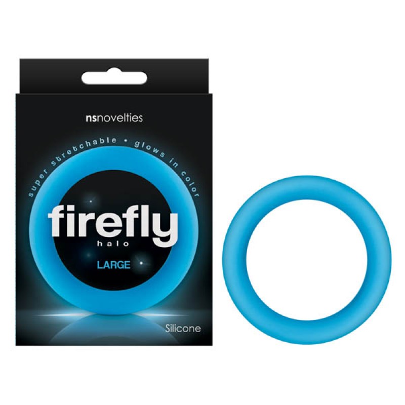 Firefly Halo Cock Ring Large - Blue